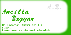 ancilla magyar business card